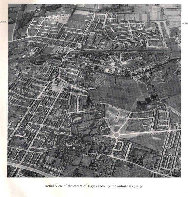 Hayes Town from above in 1951